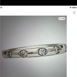 Pomellato lucciole white gold Wedding diamond band
sz 51.2 5.75 12 diamonds
